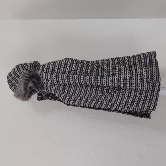 JACK by BB Dakota Wool Blend Tweed Button Front Coat w/ Faux Fur Hood Size M - Picture 14 of 16